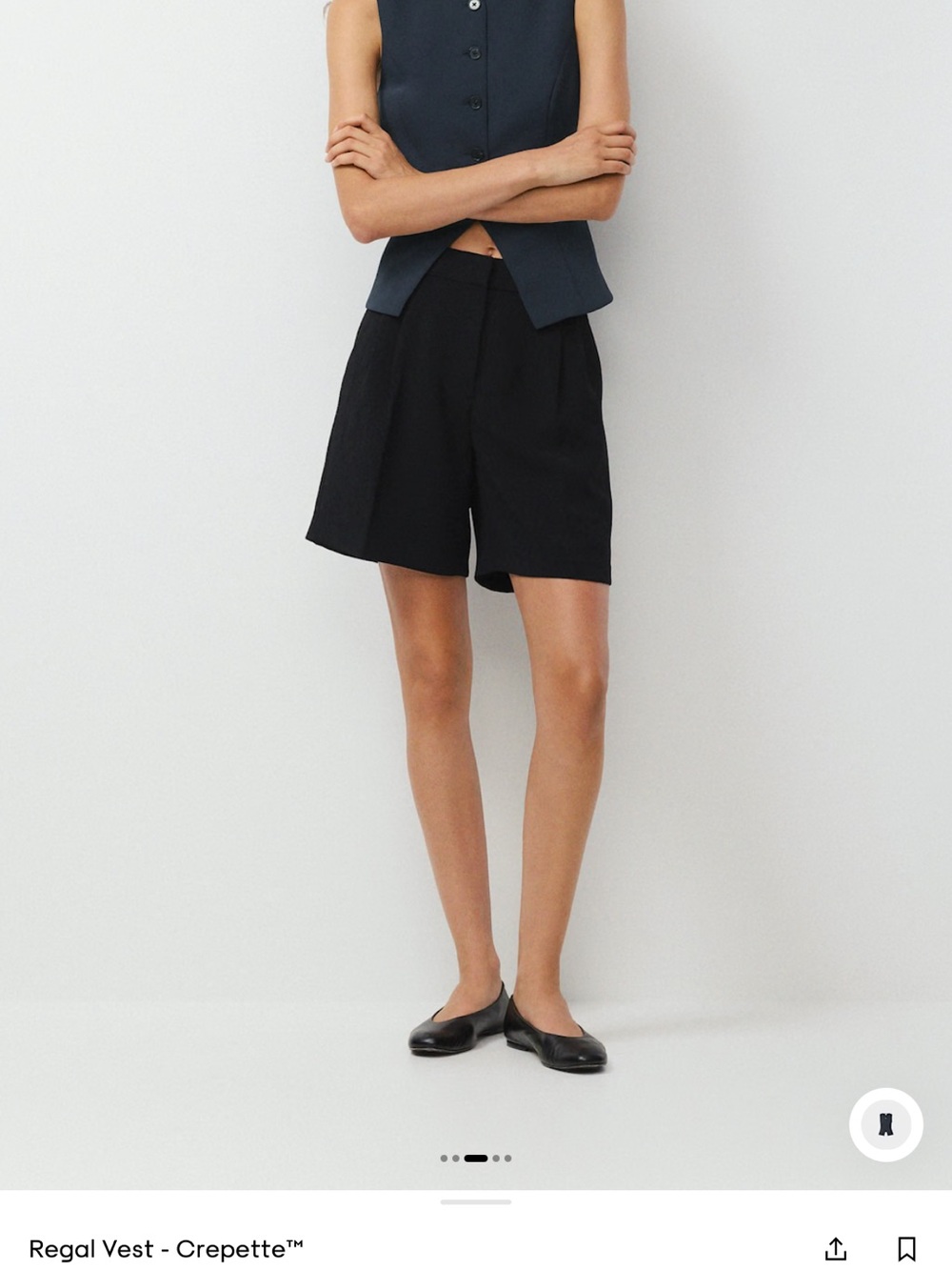 Regal Crepeette navy blue Women’s Tailored vest